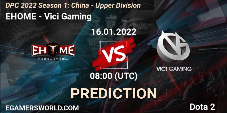 EHOME - Vici Gaming: прогноз. 16.01.22, Dota 2, DPC 2022 Season 1: China - Upper Division