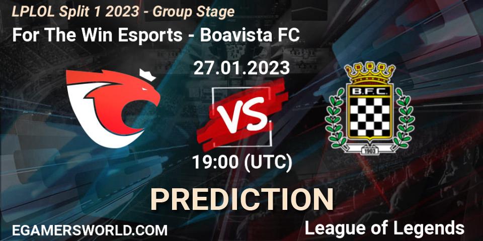 For The Win Esports - Boavista FC: прогноз. 27.01.2023 at 19:00, LoL, LPLOL Split 1 2023 - Group Stage