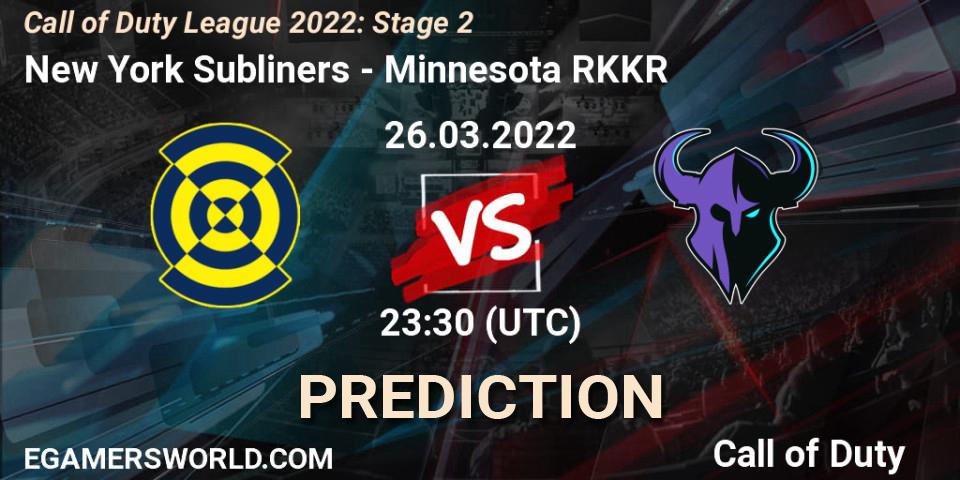 New York Subliners - Minnesota RØKKR: прогноз. 26.03.22, Call of Duty, Call of Duty League 2022: Stage 2