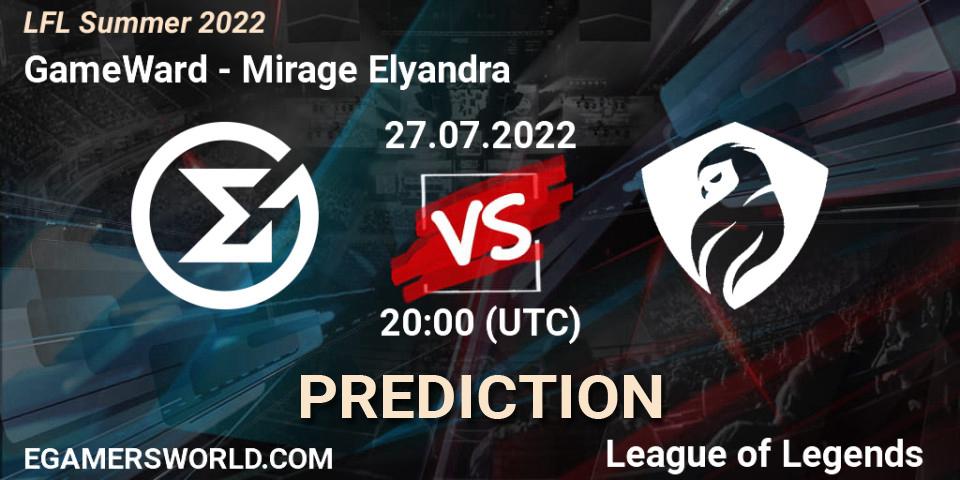 GameWard - Mirage Elyandra: прогноз. 27.07.2022 at 20:15, LoL, LFL Summer 2022