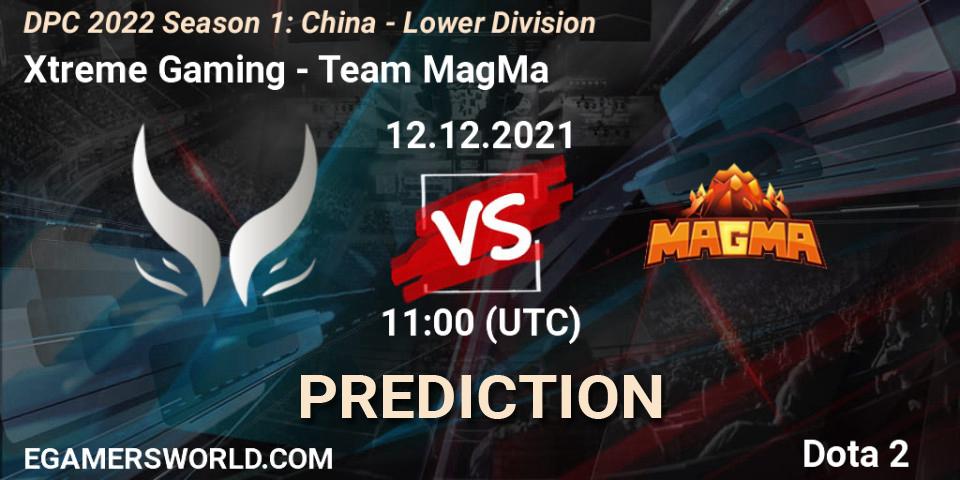 Xtreme Gaming - Team MagMa: прогноз. 12.12.2021 at 11:56, Dota 2, DPC 2022 Season 1: China - Lower Division