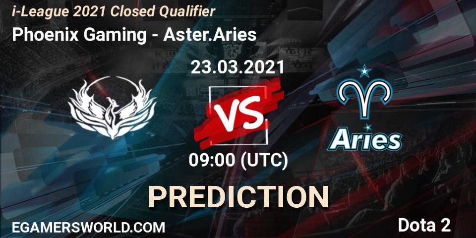 Phoenix Gaming - Aster.Aries: прогноз. 23.03.2021 at 09:10, Dota 2, i-League 2021 Closed Qualifier