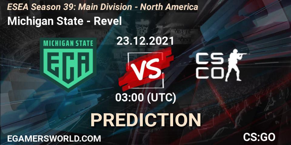 Michigan State - Revel: прогноз. 29.12.2021 at 03:00, Counter-Strike (CS2), ESEA Season 39: Main Division - North America