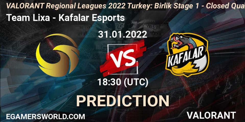 Team Lixa - Kafalar Esports: прогноз. 31.01.2022 at 17:30, VALORANT, VALORANT Regional Leagues 2022 Turkey: Birlik Stage 1 - Closed Qualifier