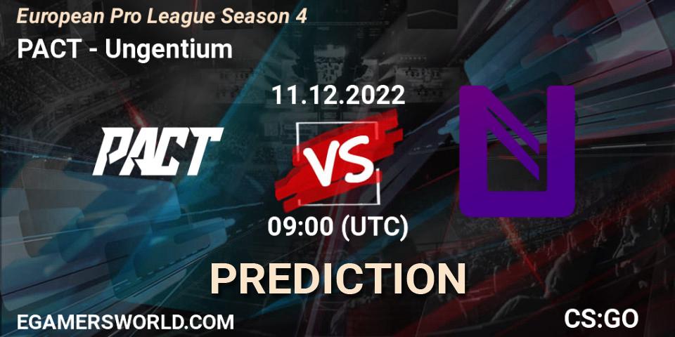 PACT - Ungentium: прогноз. 12.12.2022 at 09:00, Counter-Strike (CS2), European Pro League Season 4