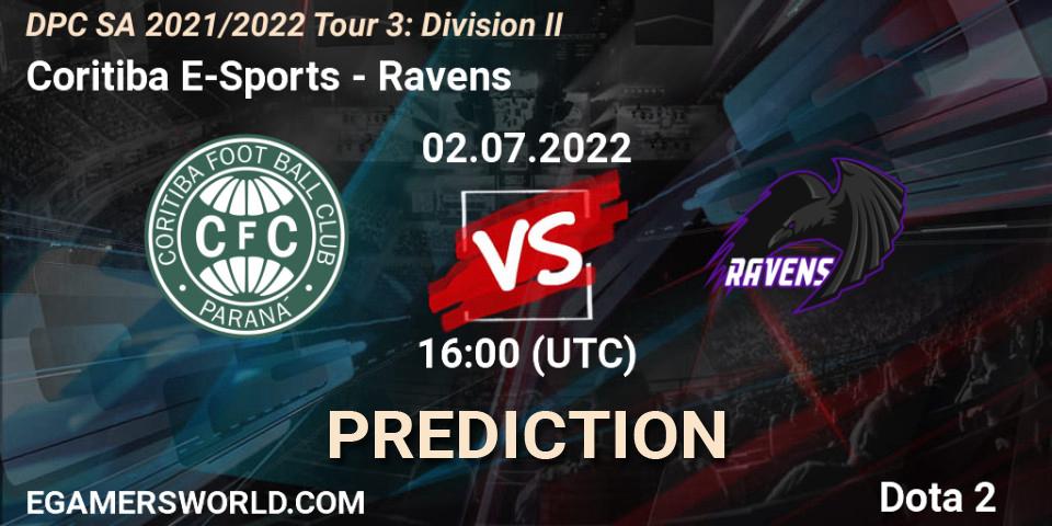 Coritiba E-Sports - Ravens: прогноз. 02.07.2022 at 16:02, Dota 2, DPC SA 2021/2022 Tour 3: Division II