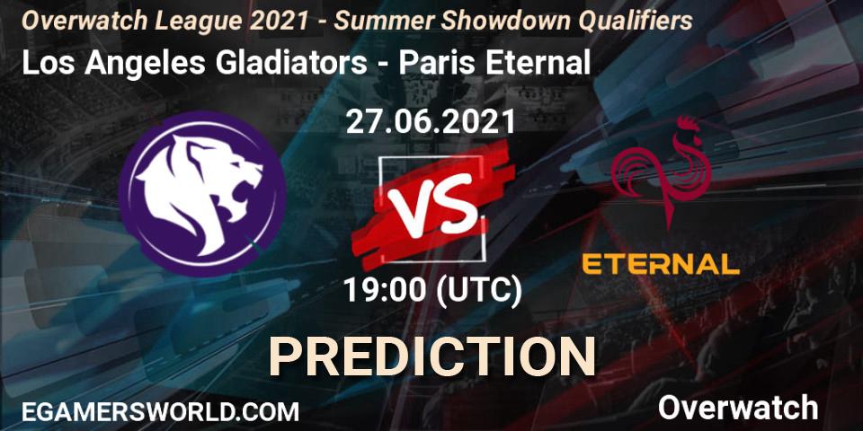 Los Angeles Gladiators - Paris Eternal: прогноз. 27.06.2021 at 19:00, Overwatch, Overwatch League 2021 - Summer Showdown Qualifiers