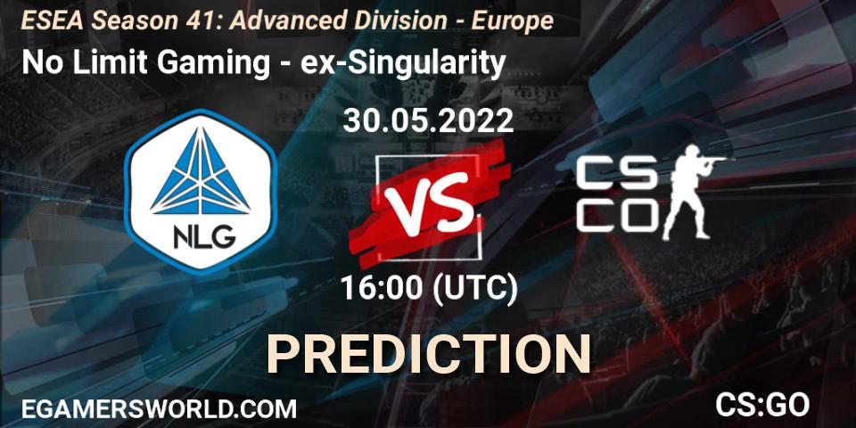 No Limit Gaming - ex-Singularity: прогноз. 30.05.22, CS2 (CS:GO), ESEA Season 41: Advanced Division - Europe