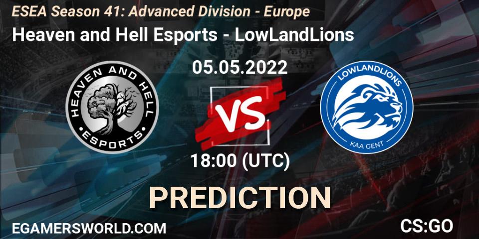 Heaven and Hell Esports - LowLandLions: прогноз. 05.05.2022 at 18:00, Counter-Strike (CS2), ESEA Season 41: Advanced Division - Europe