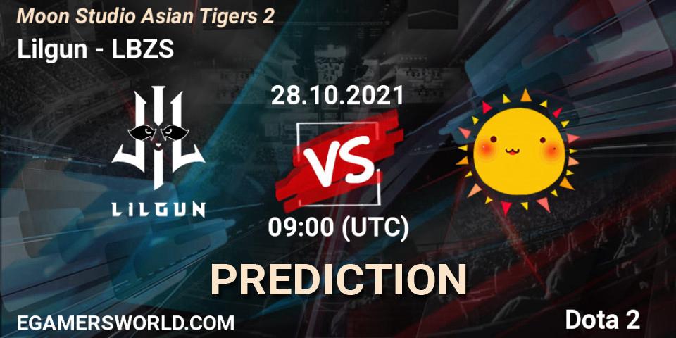 Lilgun - LBZS: прогноз. 28.10.2021 at 09:11, Dota 2, Moon Studio Asian Tigers 2