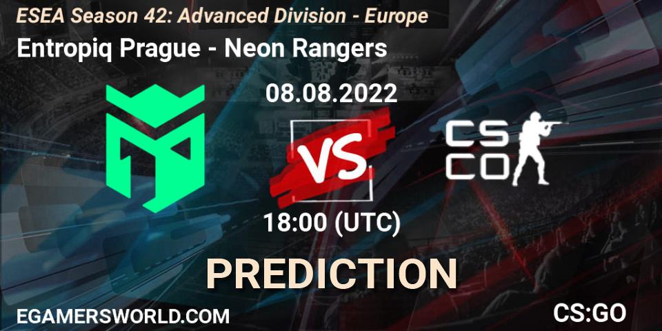 Entropiq Prague - Neon Rangers: прогноз. 13.09.2022 at 14:00, Counter-Strike (CS2), ESEA Season 42: Advanced Division - Europe