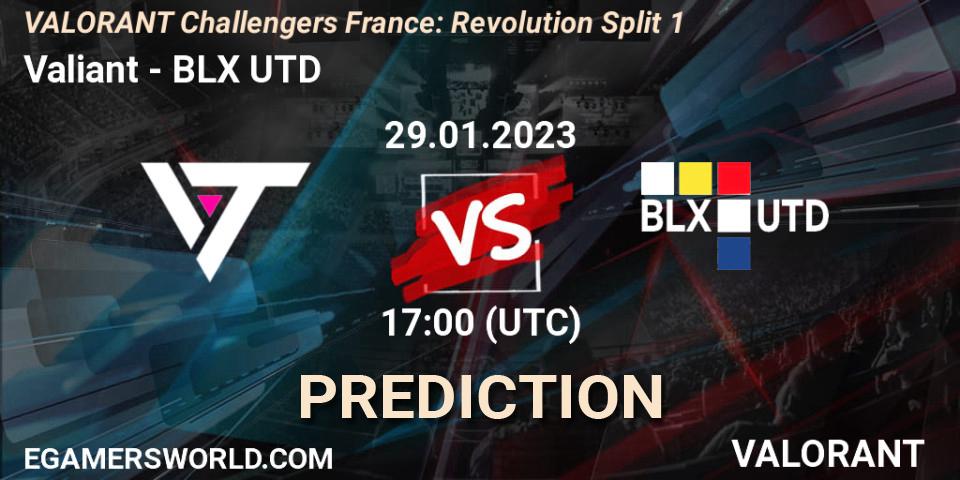 Valiant - BLX UTD: прогноз. 29.01.23, VALORANT, VALORANT Challengers 2023 France: Revolution Split 1