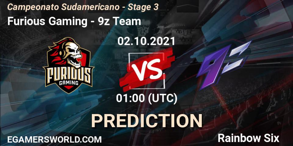 Furious Gaming - 9z Team: прогноз. 02.10.2021 at 01:00, Rainbow Six, Campeonato Sudamericano - Stage 3