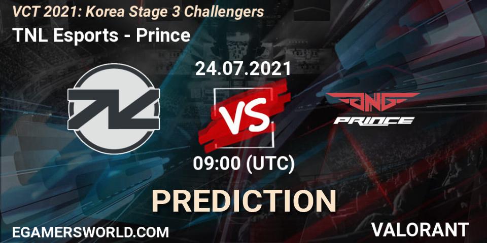 TNL Esports - Prince: прогноз. 24.07.2021 at 09:00, VALORANT, VCT 2021: Korea Stage 3 Challengers