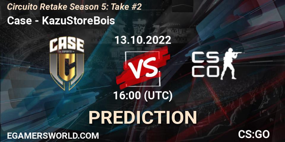 Case - KazuStoreBois: прогноз. 13.10.2022 at 16:00, Counter-Strike (CS2), Circuito Retake Season 5: Take #2