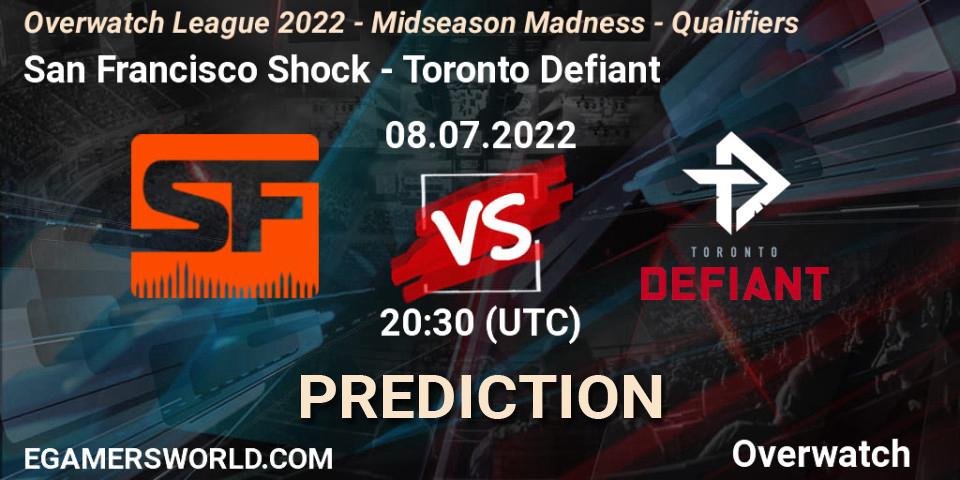 San Francisco Shock - Toronto Defiant: прогноз. 08.07.2022 at 20:55, Overwatch, Overwatch League 2022 - Midseason Madness - Qualifiers