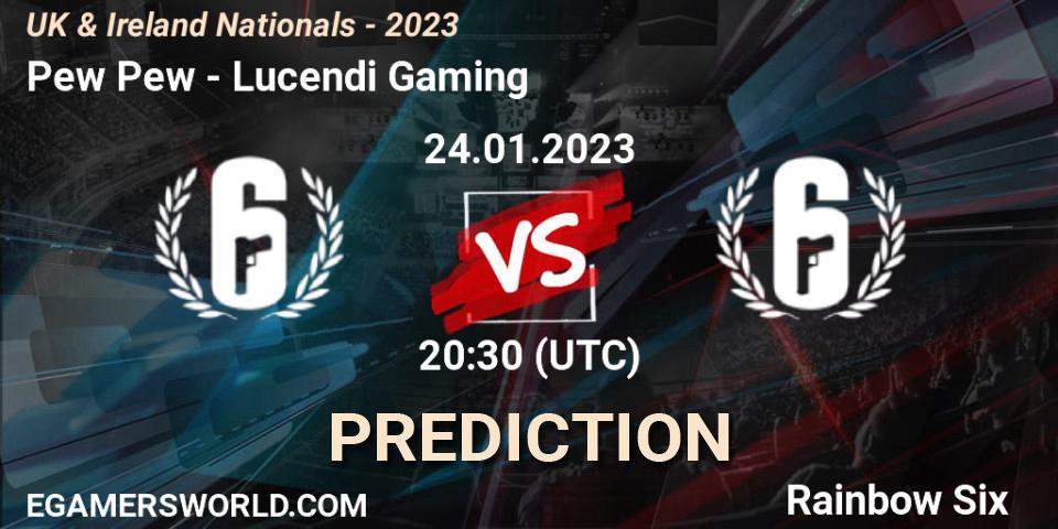 Pew Pew - Lucendi Gaming: прогноз. 24.01.2023 at 20:30, Rainbow Six, UK & Ireland Nationals - 2023