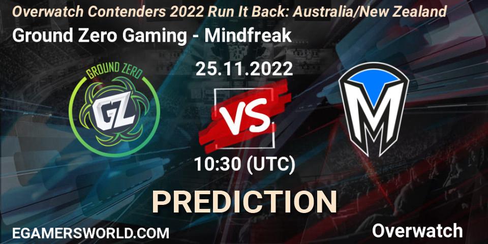 Ground Zero Gaming - Mindfreak: прогноз. 25.11.22, Overwatch, Overwatch Contenders 2022 - Australia/New Zealand - November
