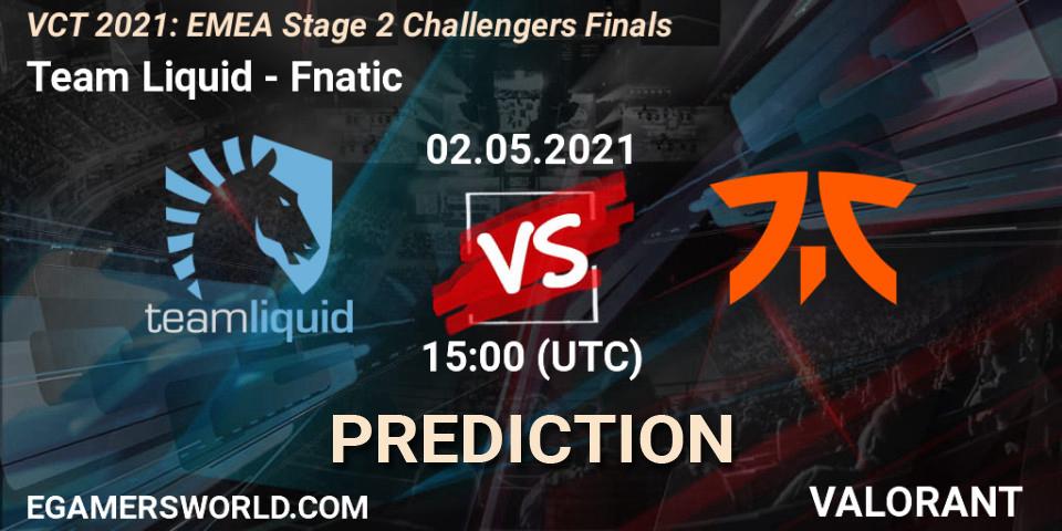 Team Liquid - Fnatic: прогноз. 02.05.2021 at 15:00, VALORANT, VCT 2021: EMEA Stage 2 Challengers Finals