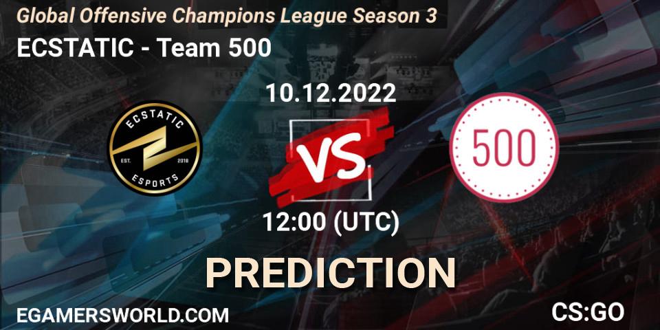 ECSTATIC - Team 500: прогноз. 10.12.22, CS2 (CS:GO), Global Offensive Champions League Season 3