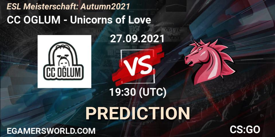 CC OGLUM - Unicorns of Love: прогноз. 27.09.2021 at 19:30, Counter-Strike (CS2), ESL Meisterschaft: Autumn 2021
