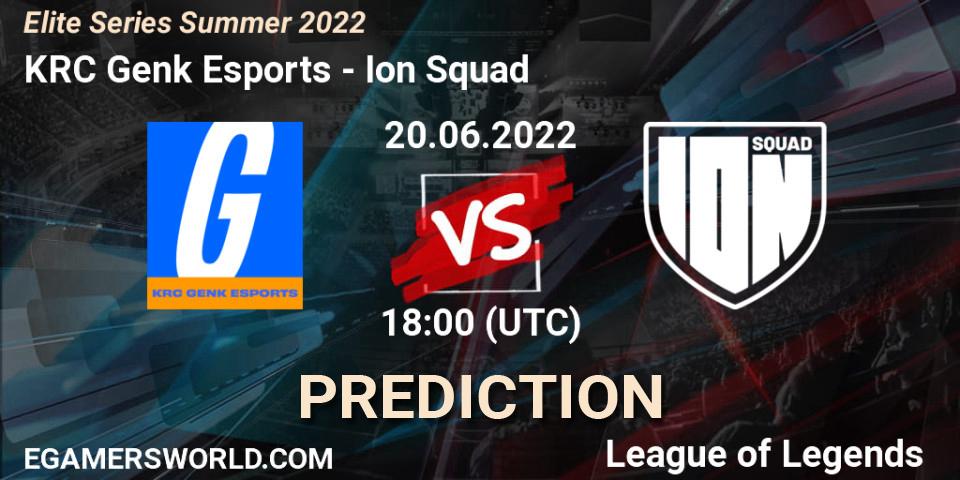 KRC Genk Esports - Ion Squad: прогноз. 20.06.2022 at 18:00, LoL, Elite Series Summer 2022