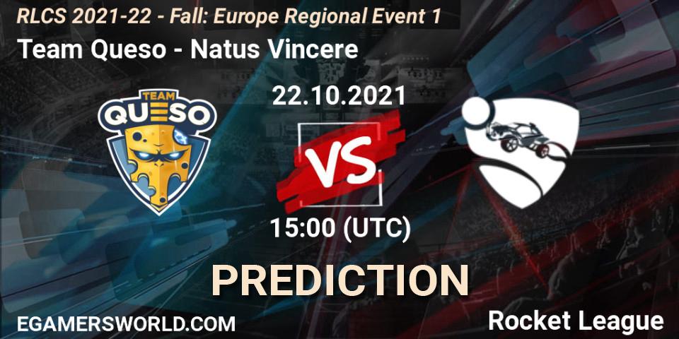 Team Queso - Natus Vincere: прогноз. 22.10.2021 at 15:00, Rocket League, RLCS 2021-22 - Fall: Europe Regional Event 1