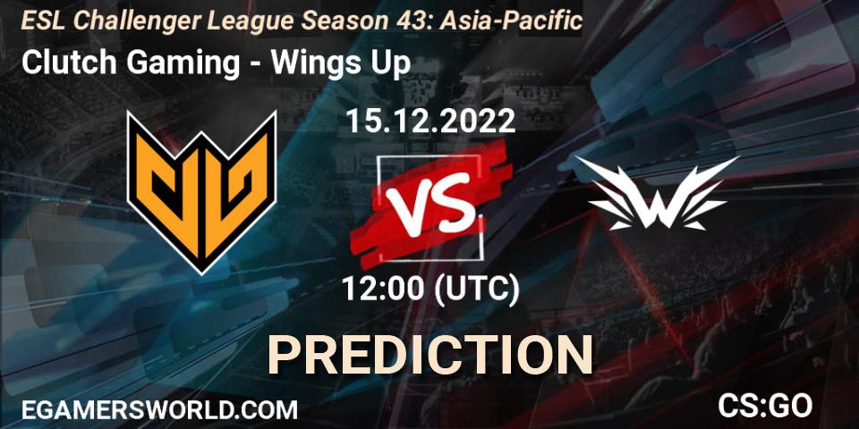 Clutch Gaming - Wings Up: прогноз. 15.12.22, CS2 (CS:GO), ESL Challenger League Season 43: Asia-Pacific