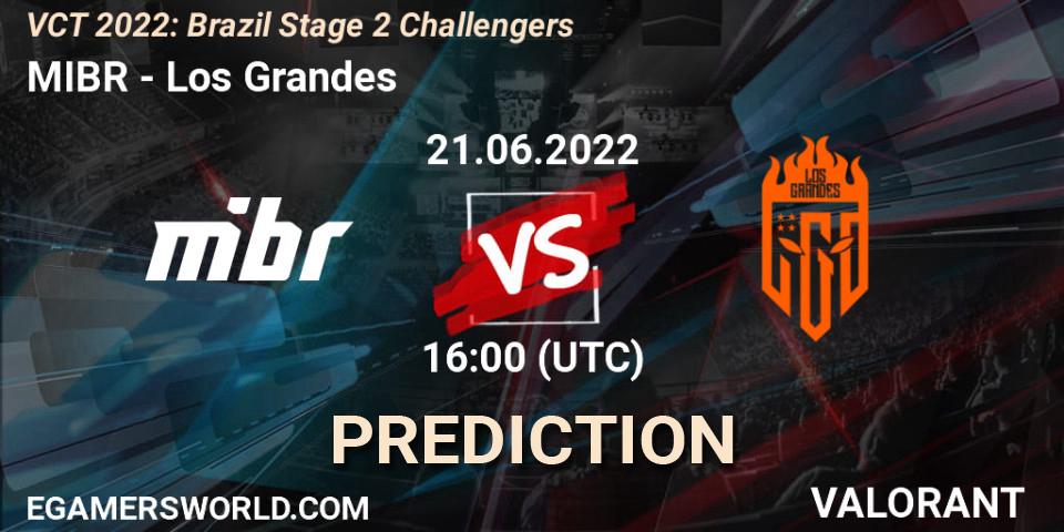 MIBR - Los Grandes: прогноз. 21.06.2022 at 16:15, VALORANT, VCT 2022: Brazil Stage 2 Challengers