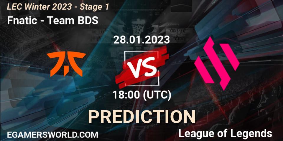 Fnatic - Team BDS: прогноз. 28.01.23, LoL, LEC Winter 2023 - Stage 1