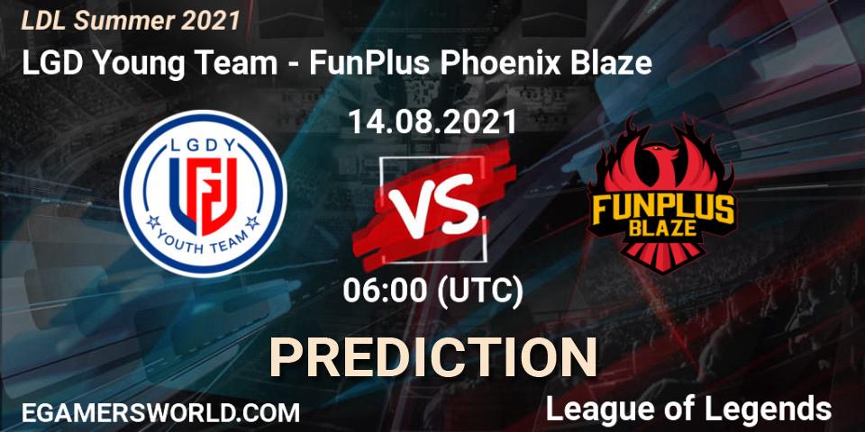 LGD Young Team - FunPlus Phoenix Blaze: прогноз. 14.08.2021 at 07:00, LoL, LDL Summer 2021