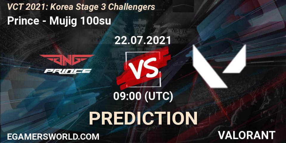 Prince - Mujig 100su: прогноз. 22.07.2021 at 09:00, VALORANT, VCT 2021: Korea Stage 3 Challengers