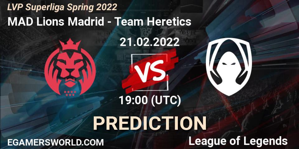 MAD Lions Madrid - Team Heretics: прогноз. 21.02.2022 at 17:00, LoL, LVP Superliga Spring 2022