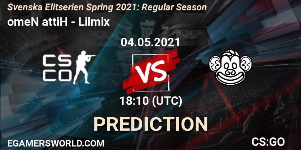 omeN attiH - Lilmix: прогноз. 04.05.2021 at 18:10, Counter-Strike (CS2), Svenska Elitserien Spring 2021: Regular Season
