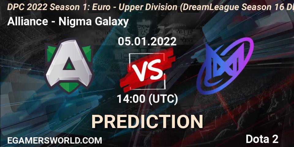 Alliance - Nigma Galaxy: прогноз. 05.01.2022 at 13:56, Dota 2, DPC 2022 Season 1: Euro - Upper Division (DreamLeague Season 16 DPC WEU)