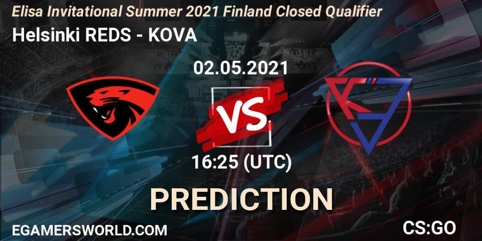 Helsinki REDS - KOVA: прогноз. 02.05.2021 at 16:25, Counter-Strike (CS2), Elisa Invitational Summer 2021 Finland Closed Qualifier