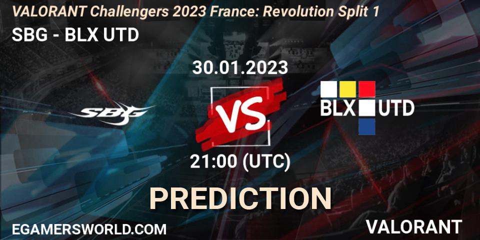 SBG - BLX UTD: прогноз. 30.01.23, VALORANT, VALORANT Challengers 2023 France: Revolution Split 1