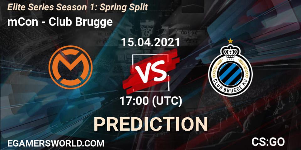 mCon - Club Brugge: прогноз. 15.04.2021 at 17:00, Counter-Strike (CS2), Elite Series Season 1: Spring Split