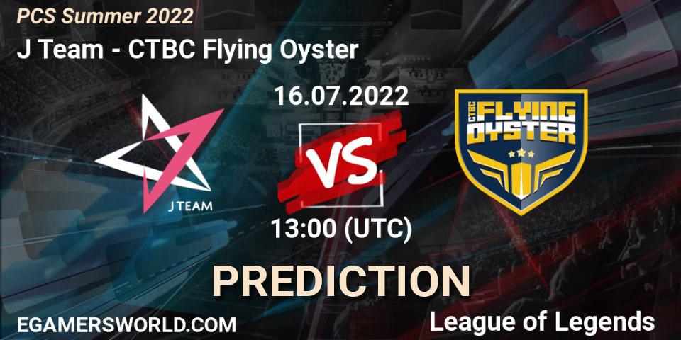 J Team - CTBC Flying Oyster: прогноз. 16.07.2022 at 12:00, LoL, PCS Summer 2022