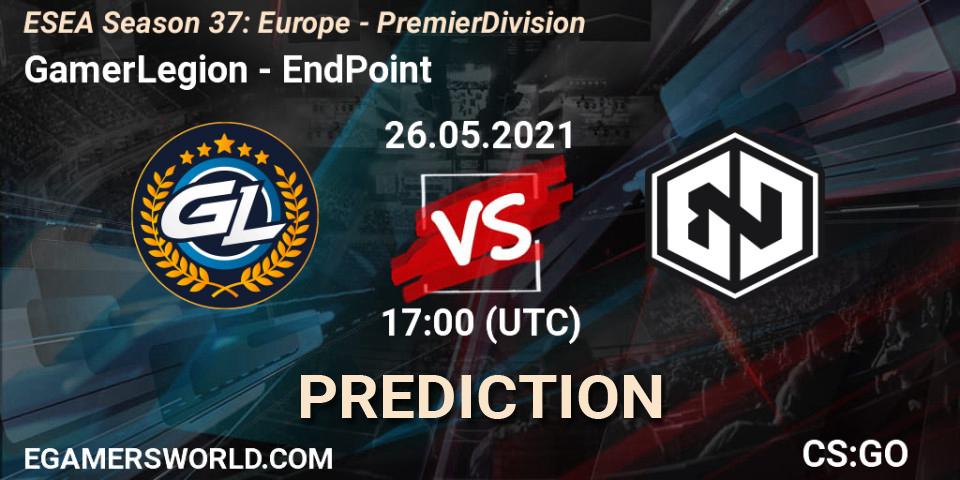 GamerLegion - EndPoint: прогноз. 04.06.2021 at 11:00, Counter-Strike (CS2), ESEA Season 37: Europe - Premier Division