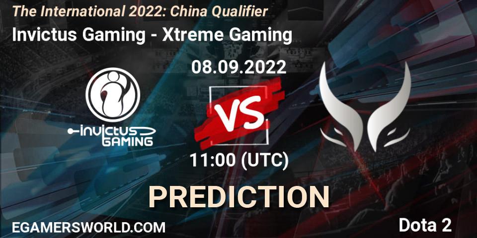 Invictus Gaming - Xtreme Gaming: прогноз. 08.09.2022 at 08:58, Dota 2, The International 2022: China Qualifier