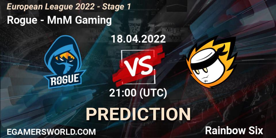 Rogue - MnM Gaming: прогноз. 18.04.22, Rainbow Six, European League 2022 - Stage 1