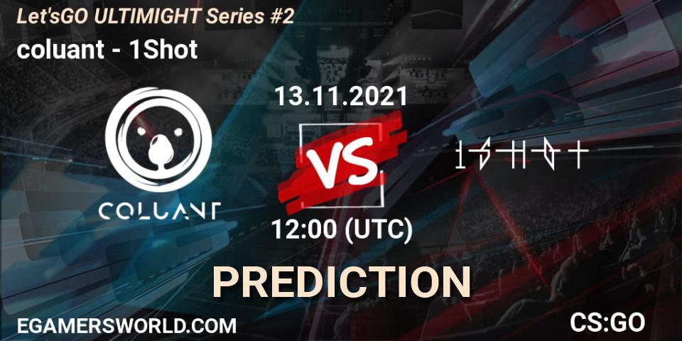 coluant - 1Shot: прогноз. 13.11.2021 at 12:00, Counter-Strike (CS2), Let'sGO ULTIMIGHT Series #2
