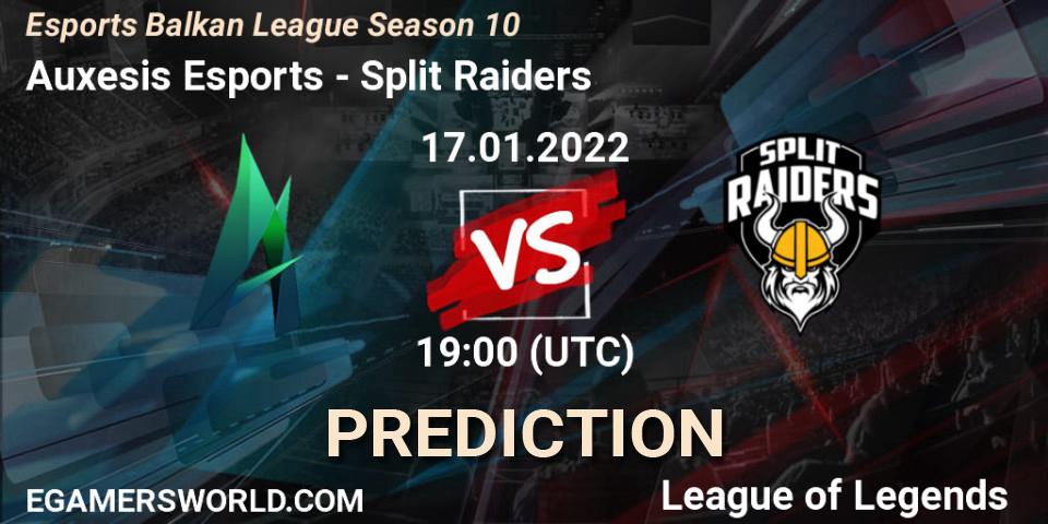 Auxesis Esports - Split Raiders: прогноз. 17.01.2022 at 19:00, LoL, Esports Balkan League Season 10