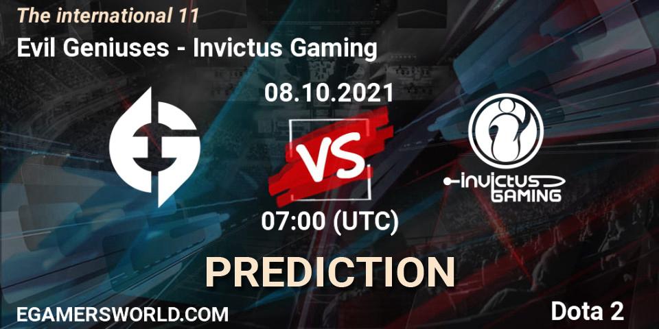 Evil Geniuses - Invictus Gaming: прогноз. 07.10.21, Dota 2, The Internationa 2021