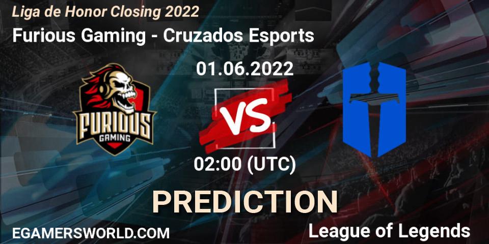 Furious Gaming - Cruzados Esports: прогноз. 01.06.2022 at 02:00, LoL, Liga de Honor Closing 2022