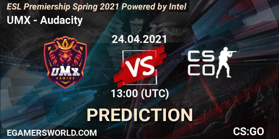 UMX - Audacity eSports: прогноз. 24.04.2021 at 13:00, Counter-Strike (CS2), ESL Premiership: Spring 2021