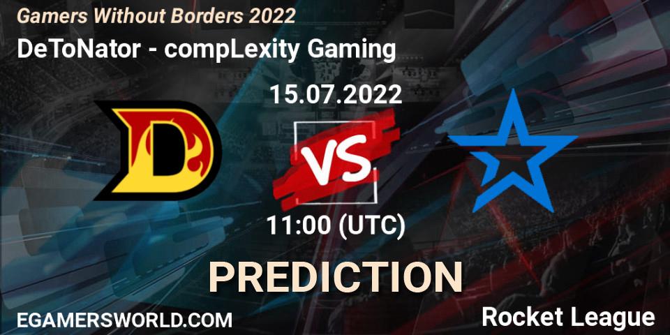 DeToNator - compLexity Gaming: прогноз. 15.07.2022 at 11:00, Rocket League, Gamers Without Borders 2022