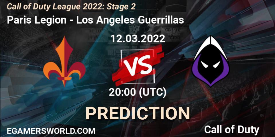 Paris Legion - Los Angeles Guerrillas: прогноз. 12.03.2022 at 20:00, Call of Duty, Call of Duty League 2022: Stage 2