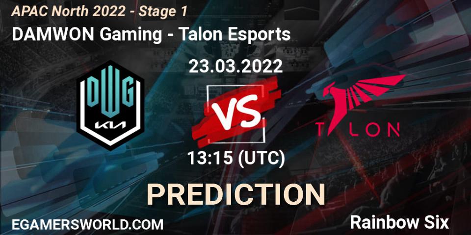 DAMWON Gaming - Talon Esports: прогноз. 23.03.2022 at 13:15, Rainbow Six, APAC North 2022 - Stage 1